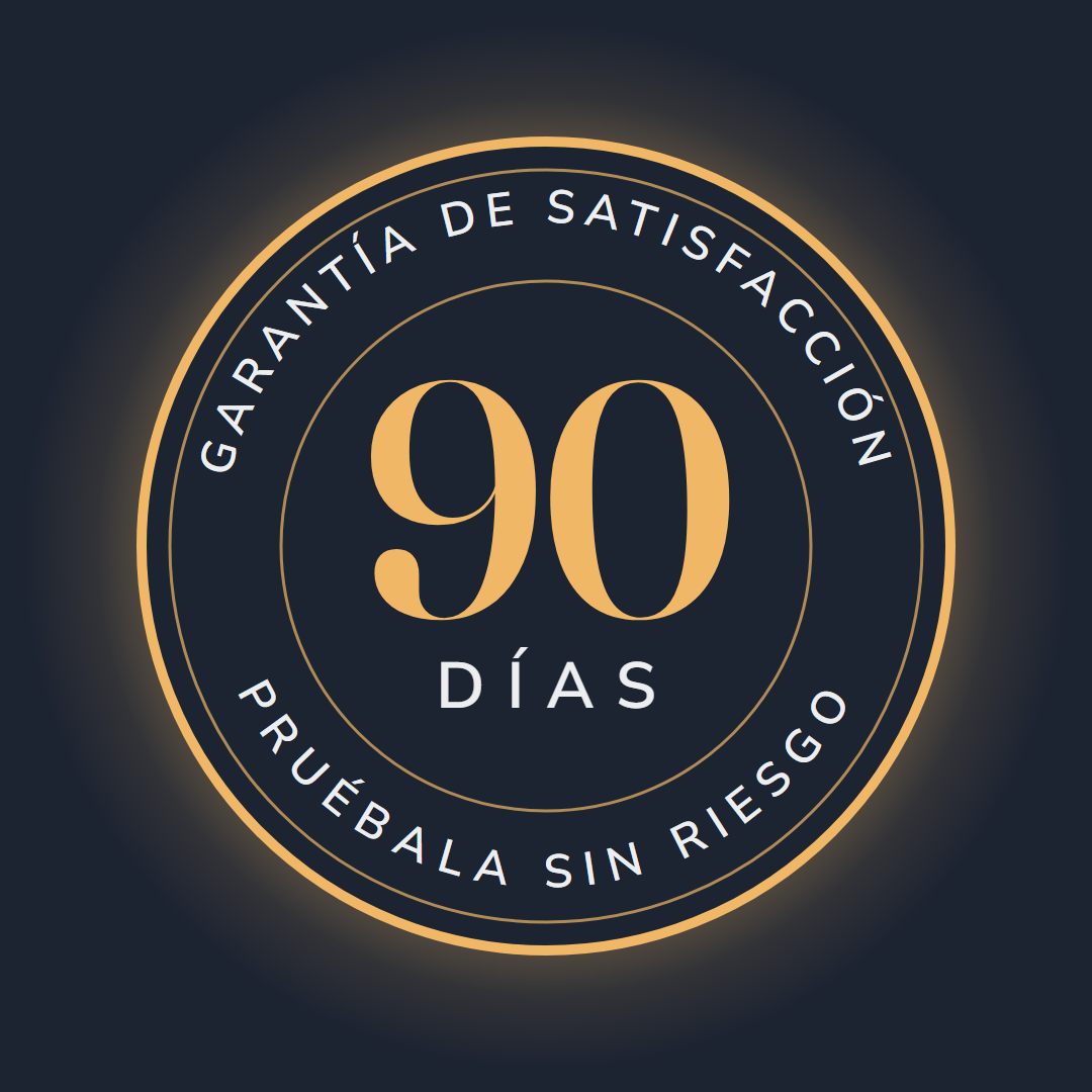 Sello de garantía de satisfacción Orbalma: pruébala 90 días sin riesgo